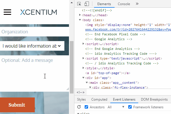 Adding DOM breakpoints in Chrome DevTools animation.