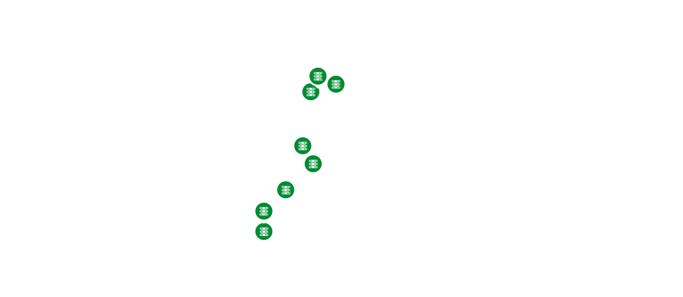 既存のデータセンター Map