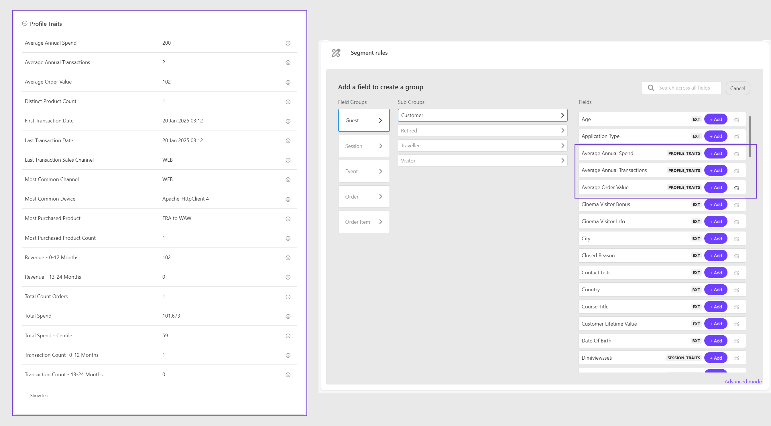 Understand customer activity in CDP with Profile Traits