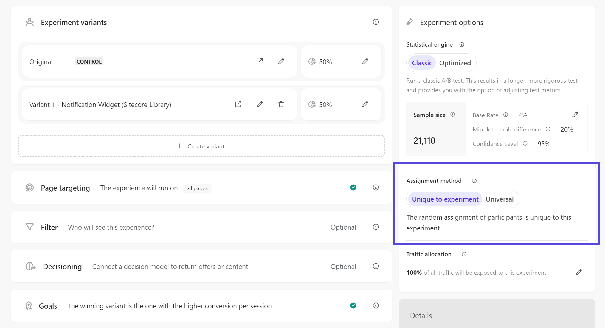 New methods for assigning guests to Sitecore Personalize experiments